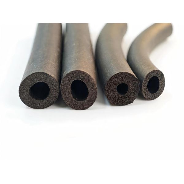 Black Flame Retardant Silicone Foam Tube with UL94 V-0 / V-1 Certification for Electrical Insulation and Sealing