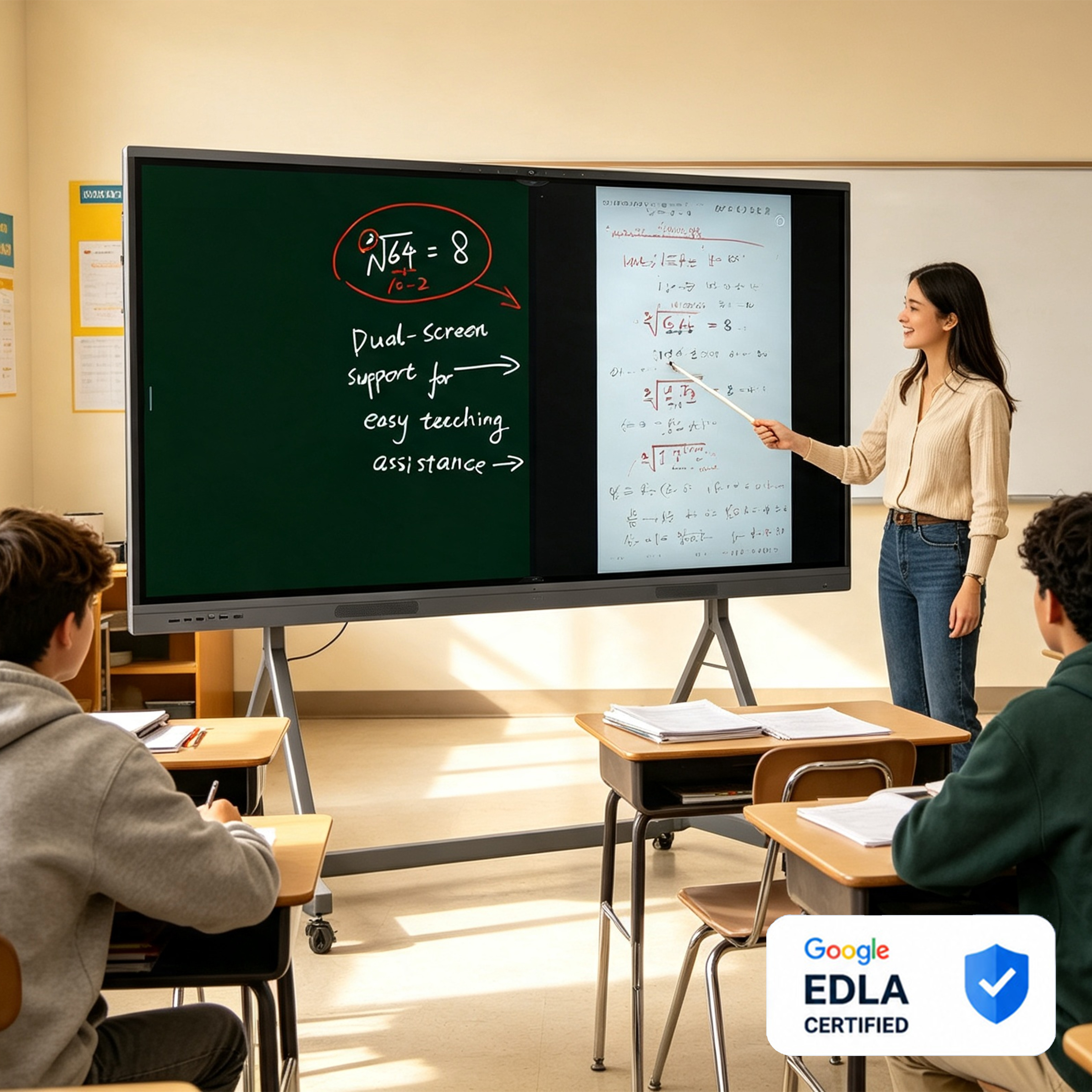 65 Inch Google Certified AI Education Board Low Blue Light Smart Whiteboard for Interactive Learning