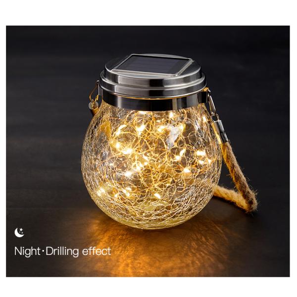 30 LEDs Fairy Light Solar For Mason Jar Lid Insert Color Changing Garden Decor Christmas Lights Outdoor Wedding Decor
