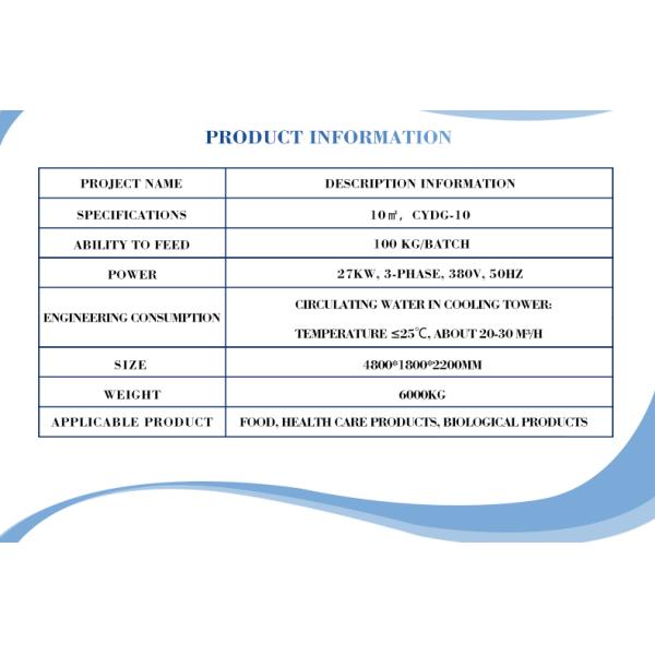 220V Freeze Dryer With 200kg/H Evaporation Capacity In 40 Feet Container