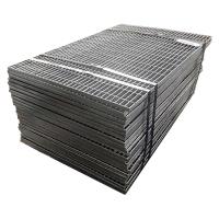 25x3 25x4 Press Locked Steel Grating Black Serrated Steel Bar
