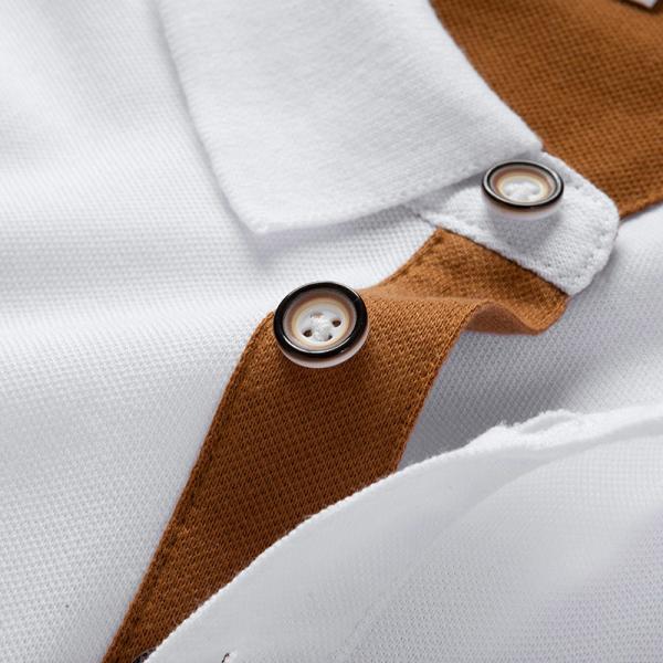 ODM OEM 270gsm T Shirts Climbing Men's Cotton Polo Shirts With Loose Lapels