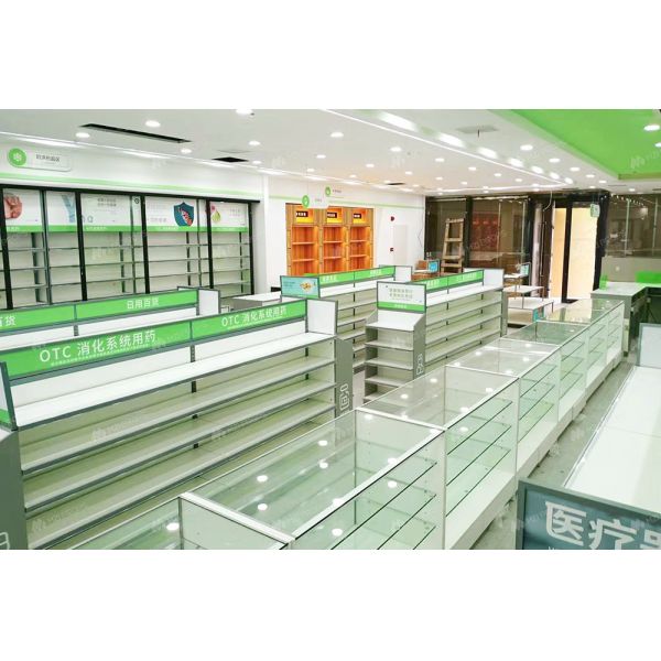 02-DYJYS004 Branded Store Design Display Pharmacy Customized Display Rack for Pharmacy Shelf Design