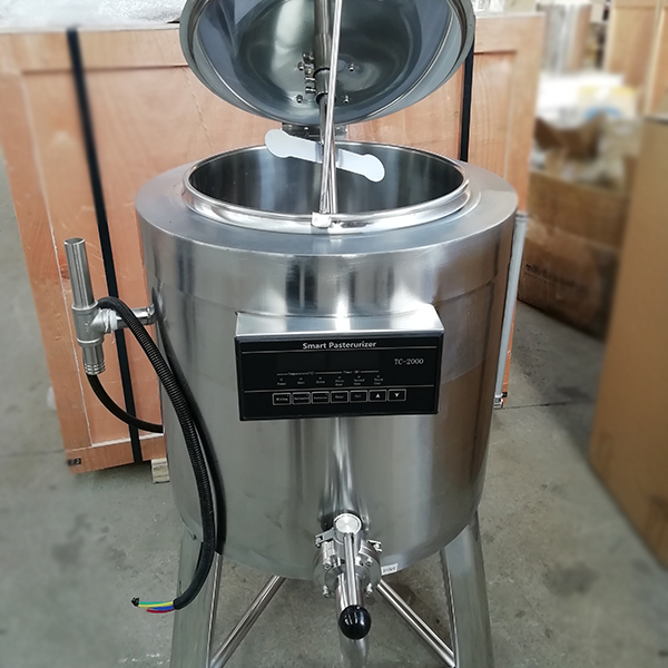 Electric Heating 300L Small Milk Pasteurizer 1.5mm Thickness