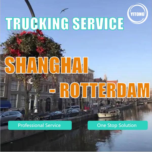 Low Price Logistics International Shipping Forwarding Agent Trucking Freight From Shanghai To Rotterdam