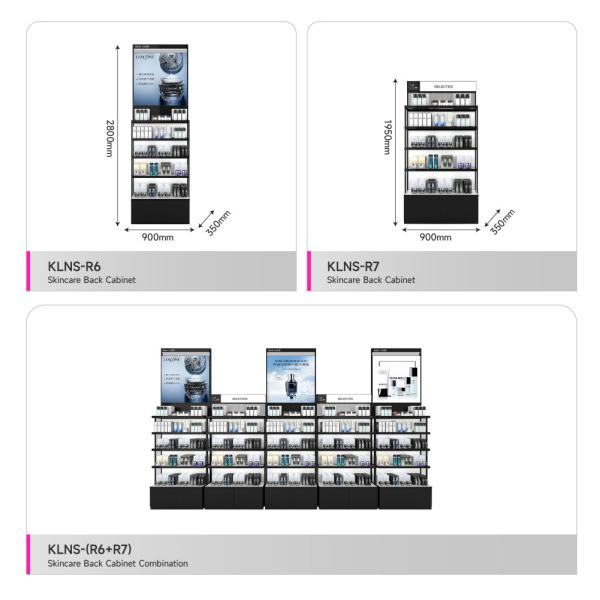 Cosmetic Shop Display Showcase Beauty Store Transparent Cabinet for Skincare Store Decoration and Retail Shop Design