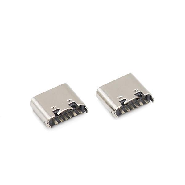Tipo fêmea Alfinete de USB dos conectores 6 de C 180 alojamento do mergulho 3.1mm do grau UL94V-0