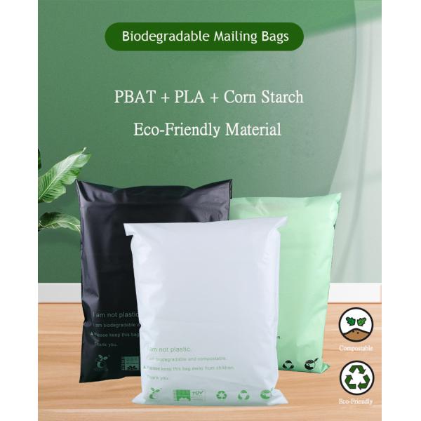 Custom Logo Eco Friendly Poly Mailers Compostable Cornstarch For Express