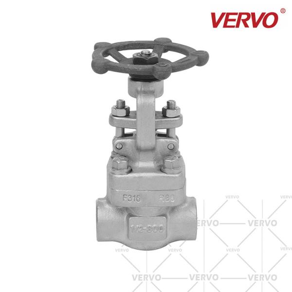 As válvulas industriais do ISO 15761 industriais da válvula de porta forjaram F304 de aço inoxidável de aço 316L interruptor da válvula de porta 800lb de 0,5 polegadas