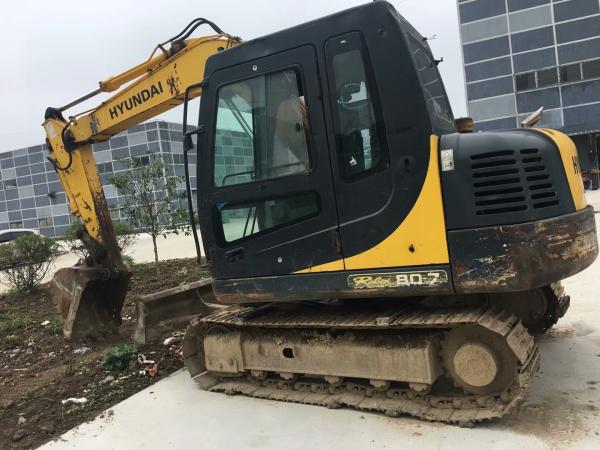 Original Engine 8TON Operating Weight Mini Excavator HYUNDAI 80 Second Hand Machine