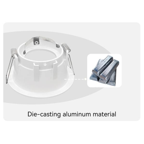 IP44 GU10 Recessed Spotlight Anti-Glare Aluminum Frame For Commercial