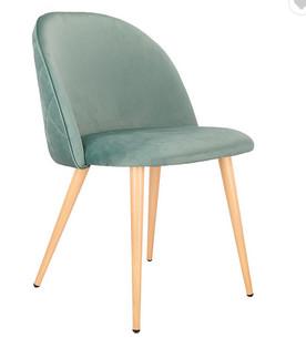 Mid Century Vintage ODM Modern Velvet Dining Chairs