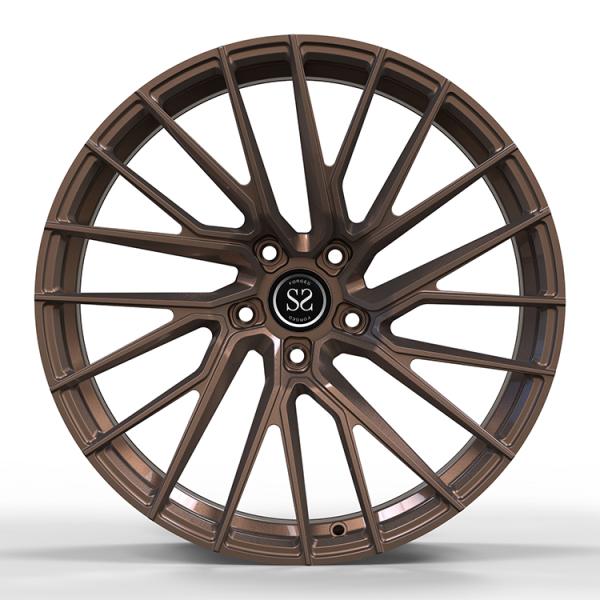 5x112 21x9.0 ET18 Custom 1 Piece Forged Wheels Gloss Bronze