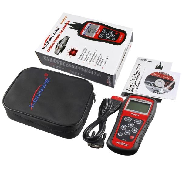 Obd II Obd Connector Launch Car Code Reader KONNWEI KW808 For 12V OBD2 Cars