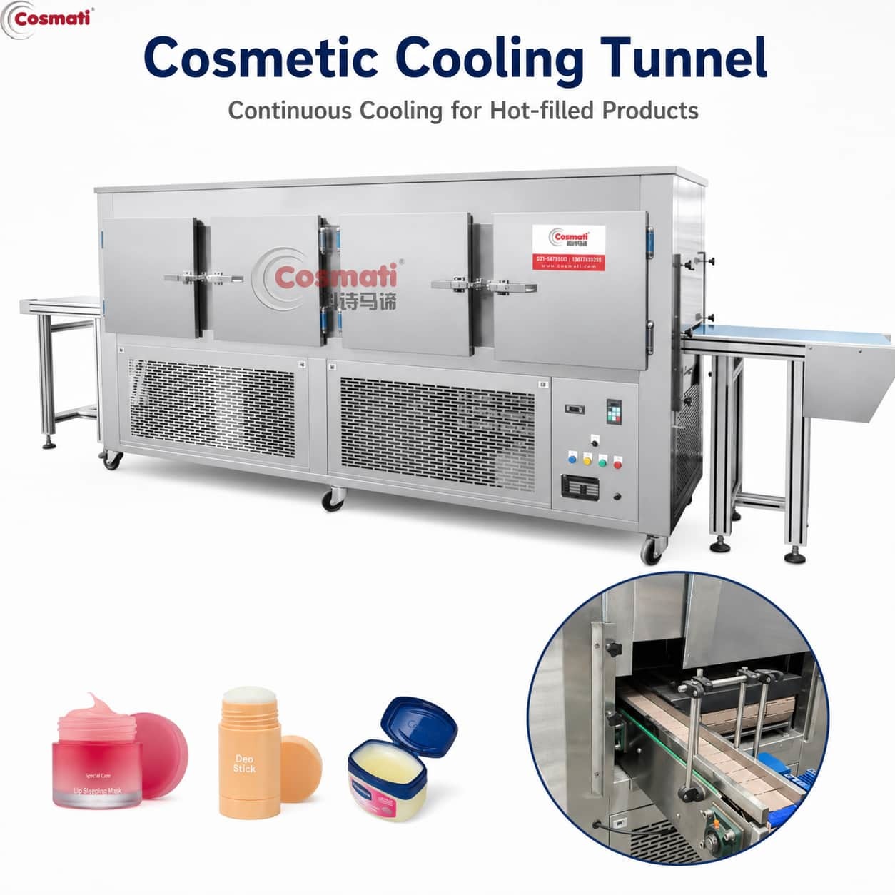 Cosmetic Cooling Tunnel Lip Balm Lipstick Hair Wax Deodorant Stick Cooling Machine