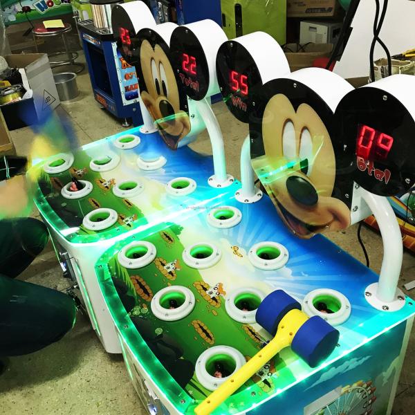 80W Indoor Amusement Arcade Machine Hit Mouse Rats Game Machines