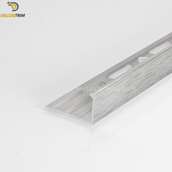 L Shape Aluminium Tile Trim Polish Silver 12.5mm For Marble Edge Protection