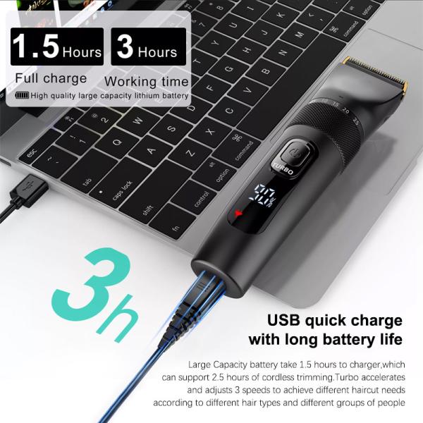 LCD показывает электрический триммер волос 8W, волосы Clippers людей 600MAH профессиональные