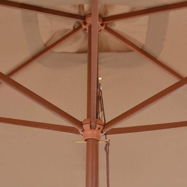 Mail Packing Outdoor Garden Patio Aluminum Umbrella with Wooden Appearance