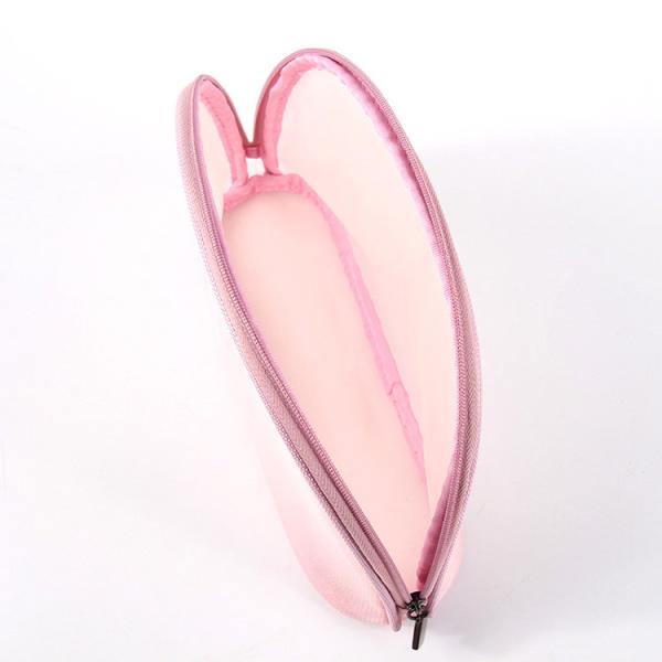 Custom Transparent Nylon Mesh Pink Makeup Bag  21*13*3 Cm Embroidery Letters