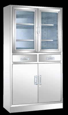 Valuable Medicine Storage Stainless Steel Medical Cabinet , Steel And Glass Cabinet
