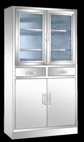 Valuable Medicine Storage Stainless Steel Medical Cabinet , Steel And Glass Cabinet