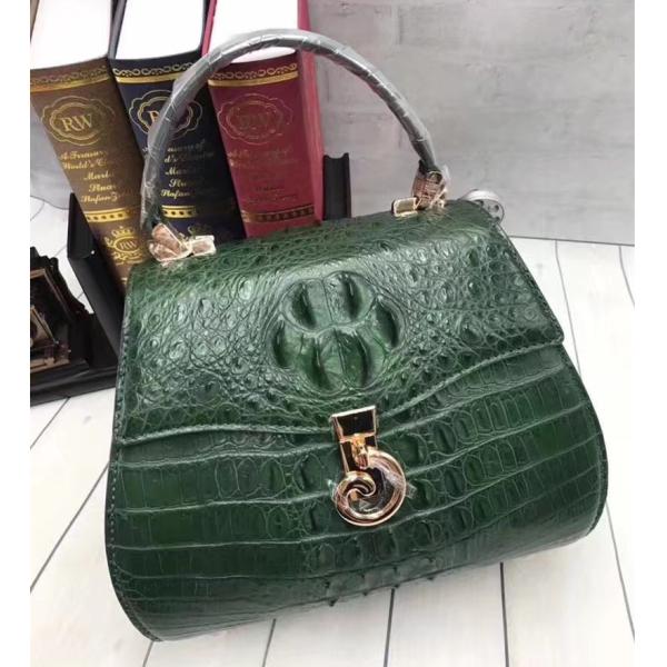 Authentic Crocodile Skin Lady Saddle Purse Genuine Alligator Leather Female Small Handbag Women Crossbody Shoulder Bag