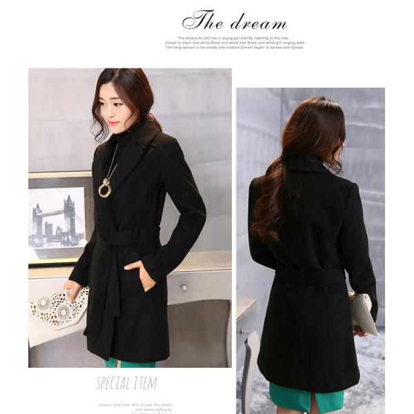 2016 fashion women turn-down collar polyester coat elegant coats