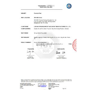 LAN ANH TRADING IMPORT AND EXPORT MANUFACTURING CO., LTD Certifications