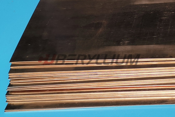 Плита 6mm x 25mm x 800mm C17200 ASTM B194 Cuberyllium медная