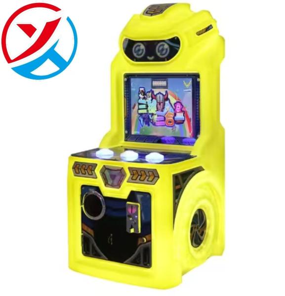 Parque de diversiones para niños con botón operado por monedas Máquina de juegos arcade electrónica