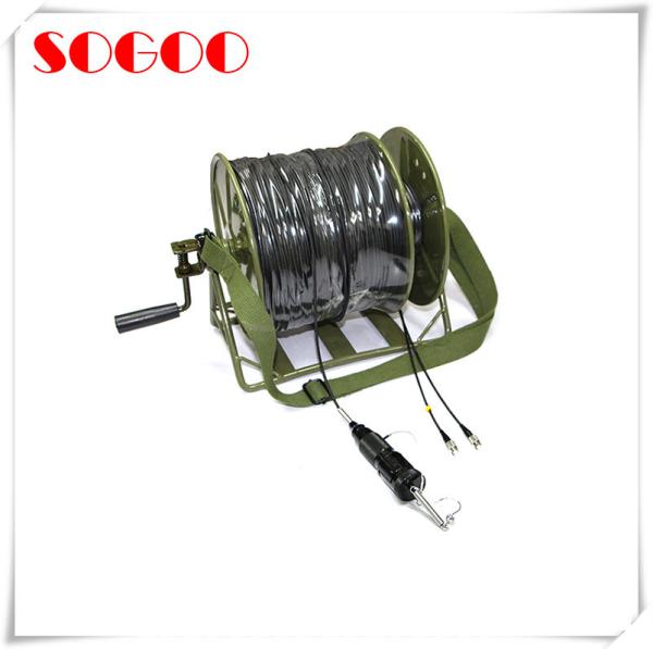 Portable Telecom Outdoor Fiber Patch Cable Military Retractable Tactical Optical Cable Reel