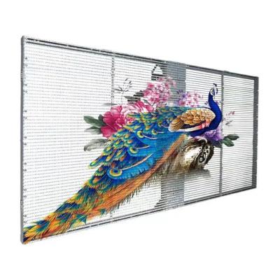 Transparent LED Screen Indoor P3.9-7.8 Full Color SMD Curved Led Video Wall Glass For Showcase