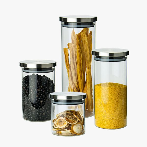 Heat Resistant 8oz Airtight High Borolicicate Glass Jar With Metal Lid Custom Size