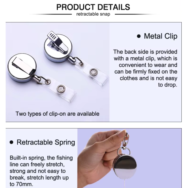 Wholesale Custom Heavy Duty Medical Badge Reels Nursing Badge Holders With Clips Sublimation Blanks For Printing