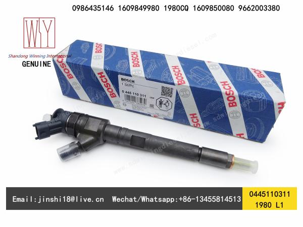 BOSCH GENUINE AND BRAND NEW DIESEL COMMON RAIL FUEL INJECTOR 0445110311 0986435146 1980L1 1609849980 1980CQ 9662003380