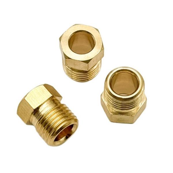 Machined 3 Axis CNC Parts Aluminum Bronze Adapters Nuts Motorcycle Accessories