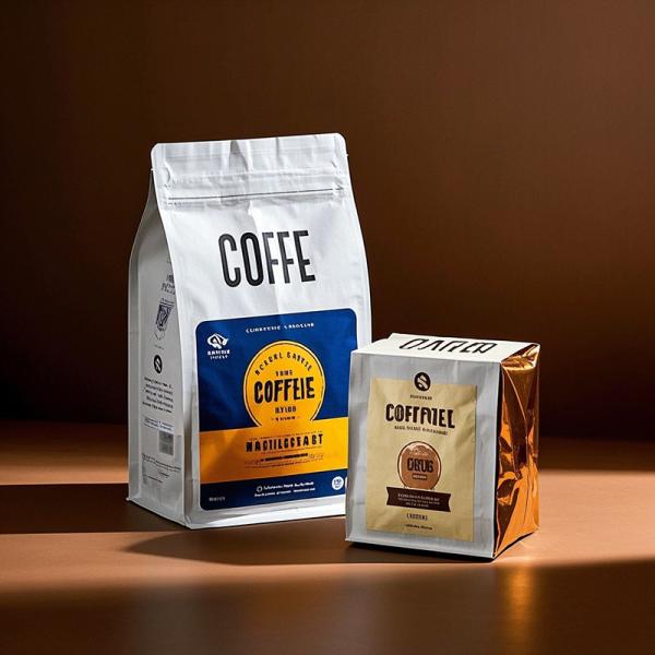Eco-Friendly Coffee Bags with Degassing Valve - Biodegradable Kraft/AL Foil, 8oz-5LB Capacity, FDA/CE Certified, Resealable for Freshness, Custom Printing Available