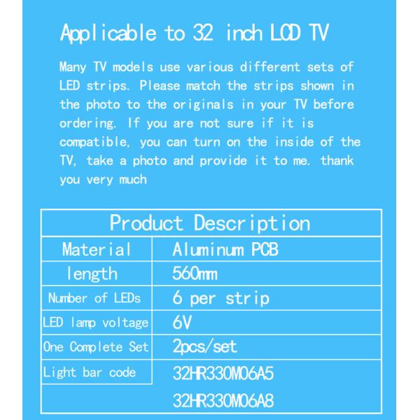 для TCL 32-дюймового телевизора L32F1B/L32P1A/L32P2 4C-LB3206-HR01J/HR08J световой ленты