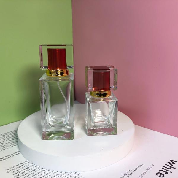 High Grade 50ml Perfume Spray Bottle 500pcs Square Cosmetic Sub Bottling