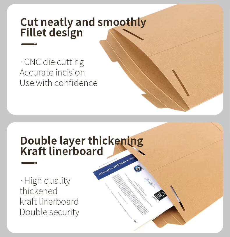 Wholesale Customized Size Kraft Paper Cardboard Envelope Fast Express for Document