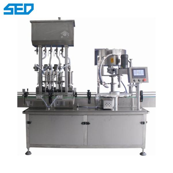 Machine de remplissage et de couverture de bouteilles en verre pour les matériaux visqueux