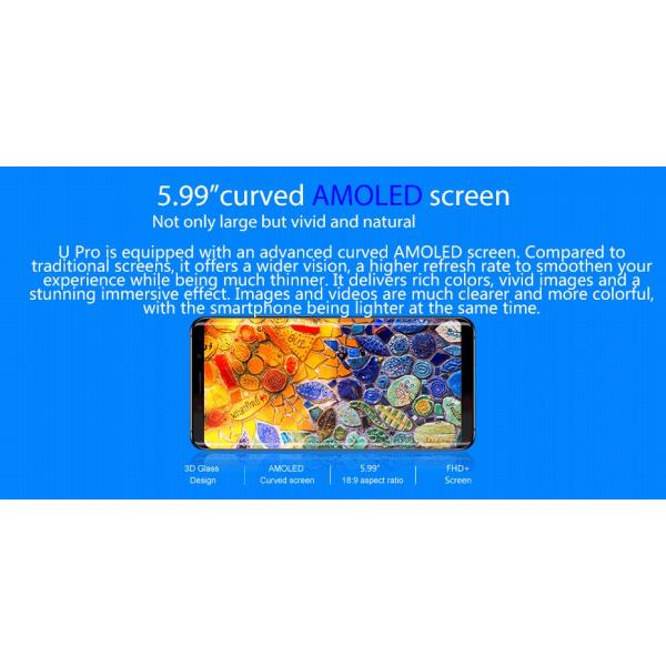 Mobile Phone, 4G Phone, Smartphone 18:9; Elephone U Pro, Snapdragon 660; 5.99'' FHD+; 6GB+128 GB;8.0 OS