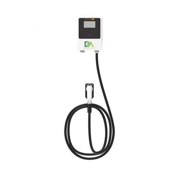 Home 7KW 11KW 22KW 32A White Wall-Mounted Electric Car Single Gun AC Charger