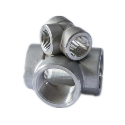 O aço carbono Bspt fêmea rosqueou a maneira cabendo do adaptador 3 do T resistente à corrosão