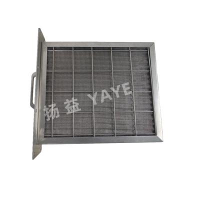 Folding Metal Mesh Pre Filter High Temp Air Filter G4 With Flange