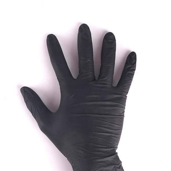 M 6g Waterproof Oilproof Black Nitrile Disposable Gloves
