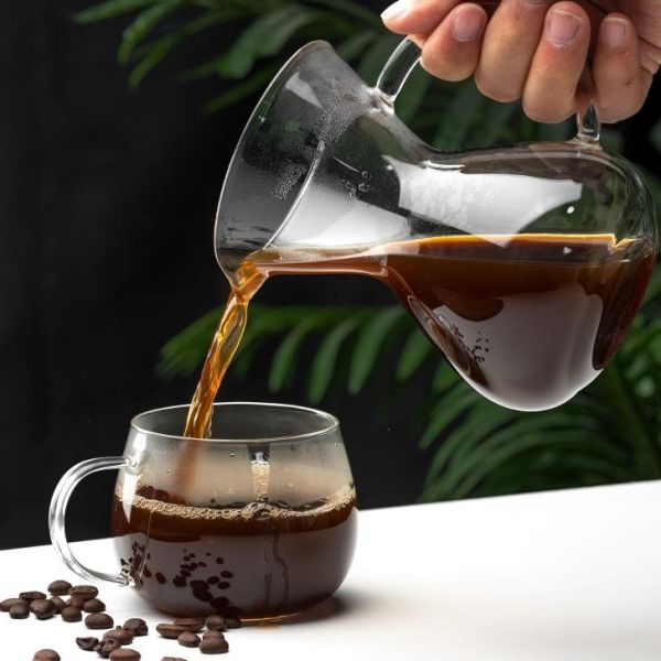 Eco Friendly Single Wall Glass French Press Heat Resistant Glass Coffee Maker Pot 400ml