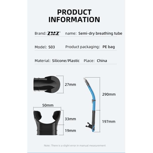 Semi submarino de natación de entrenamiento de snorkel conjunto para adultos buceo pesca de lanza silicona PVC