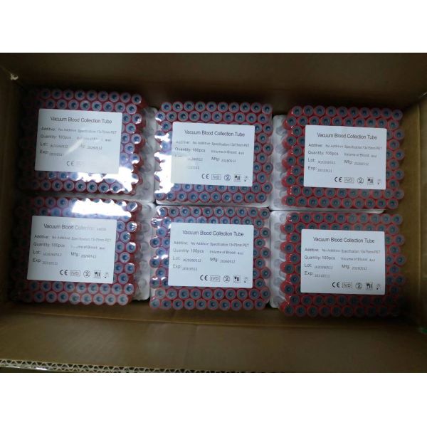 Disposable Vacuum Blood Collection Tube Made of Glass and PET Material for Medical Examination and Blood Testing Tubes